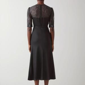 L.K. Bennett Madalena Lace Black Belted Dress